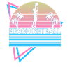 Beach Netball Player Retro