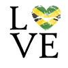 Heart with Jamaica flag: Distressed