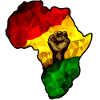 Geometric Africa Fist Flag