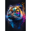 Coloured tiger with blobs