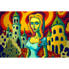 Frau in Antoni Gaudi´s Traumwelt