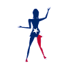 Silhouette de danseuse texane