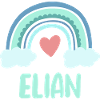 Elian Name Rainbow Baby
