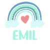Emil Nom Rainbow Baby