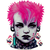 Punk sticker art