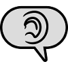 Hear Simple Symbol Speech Bubble