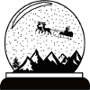 Schneekugel Weihnachtskugel Design