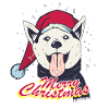 Joyeux Noël Husky Noël Noël