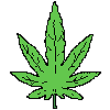 Cannabisblatt Pixelart