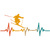 Skiing skier heartbeat