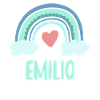 Emilio Name Rainbow Baby