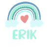 Erik Name Rainbow Baby