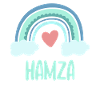 Hamza Name Regenbogen Baby