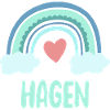 Hagen navn Rainbow Baby