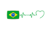 heartbeat Brazil man Brazilian flag