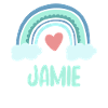 Jamie Name Rainbow Baby