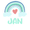 Jan Name Rainbow Baby