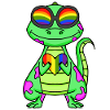 LGBT Animal Dinosaur Rainbow Heart