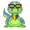 LGBT Animal Dinosaure Arc-en-ciel Cœur