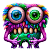 Funny alien monster