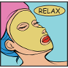 Relax Pop Art Face Mask