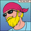 Pop Art Biker with Bandana