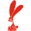Grumpy red rabbit