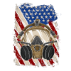 USA-Flagge mit Gasmaske - Schädlingsbekämpfung