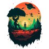 alien staring