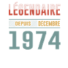 Légendaire Depuis Décembre 1974 Anniversaire