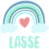 Lasse Name Rainbow Baby
