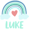 Luke Name Regenbogen Baby