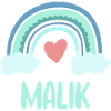Malik Name Rainbow Baby