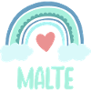 Malte Name Rainbow Baby