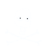 Skull with devil horns