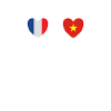 France and Vietnam Vietnamese flags