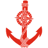 Red compass anchor