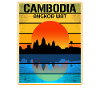 Cambodge Temple Khmer Vintage Palms I Cadeau