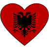 Albania Flag Heart