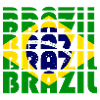 Brazil Flags Grid Pattern