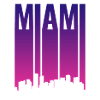 Miami Skyline Gradient Blue Pink