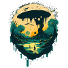 Monde extraterrestre effrayant