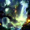 Hidden world of waterfalls