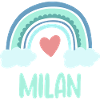 Milan Name Rainbow Baby