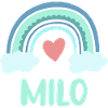Milo Nom Rainbow Baby