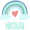 Nicolas Name Rainbow Baby
