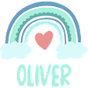 Oliver Name Rainbow Baby