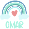 Omar Name Rainbow Baby