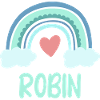 Robin Name Rainbow Baby