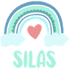 Silas Name Regenbogen Baby